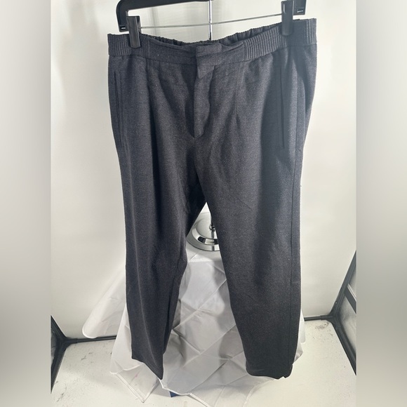 Zegna gray wool cropped pants